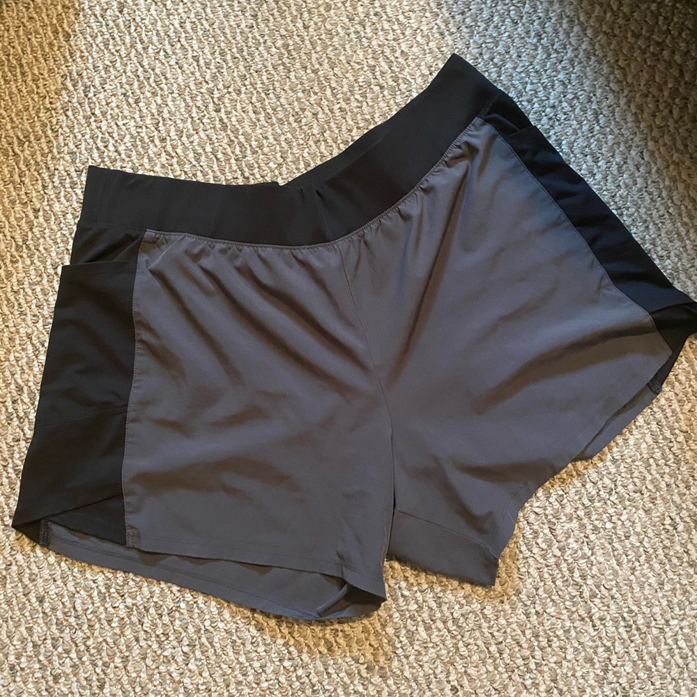 Black and Grey Athletic Running Shorts